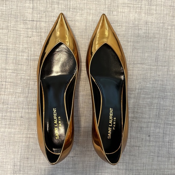 NIB Saint Laurent Kiki pumps in Egypt gold - Picture 3 of 7